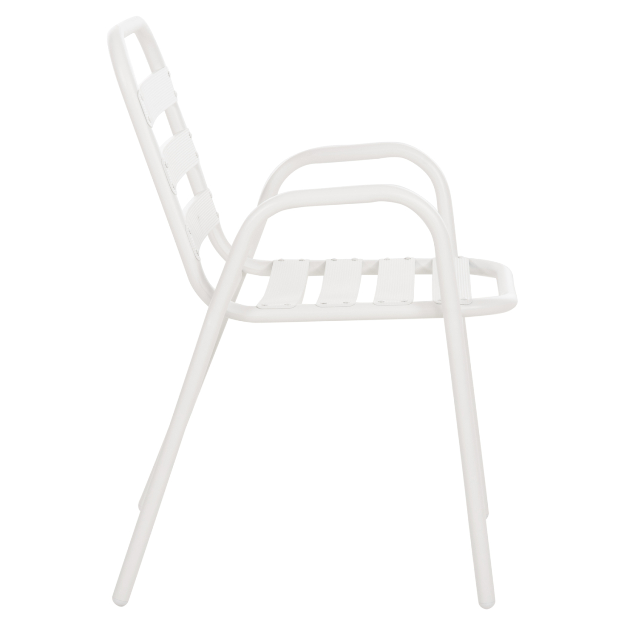 CHAIR PRELUDE HM5970.02 METAL FRAME-ALUMINUM SEAT and BACKREST-WHITE 54x56x79Hcm. [4]
