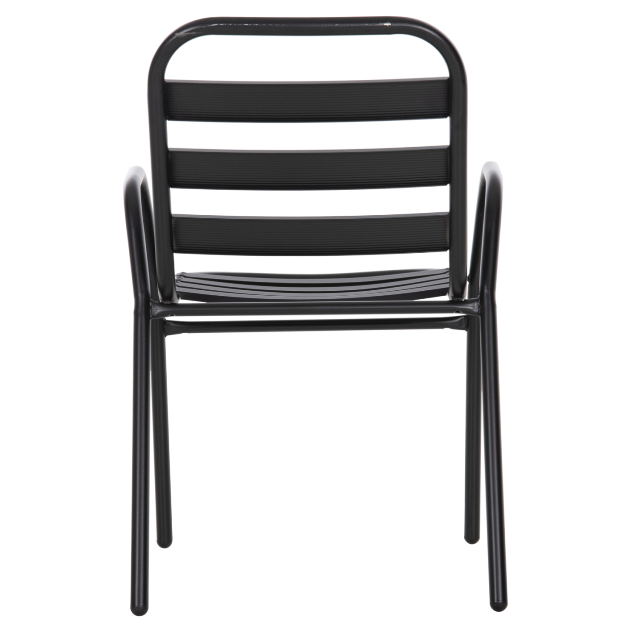 CHAIR PRELUDE HM5970.03 METAL FRAME-ALUMINUM SEAT and BACKREST-BLACK 54x56x79Hcm. [6]