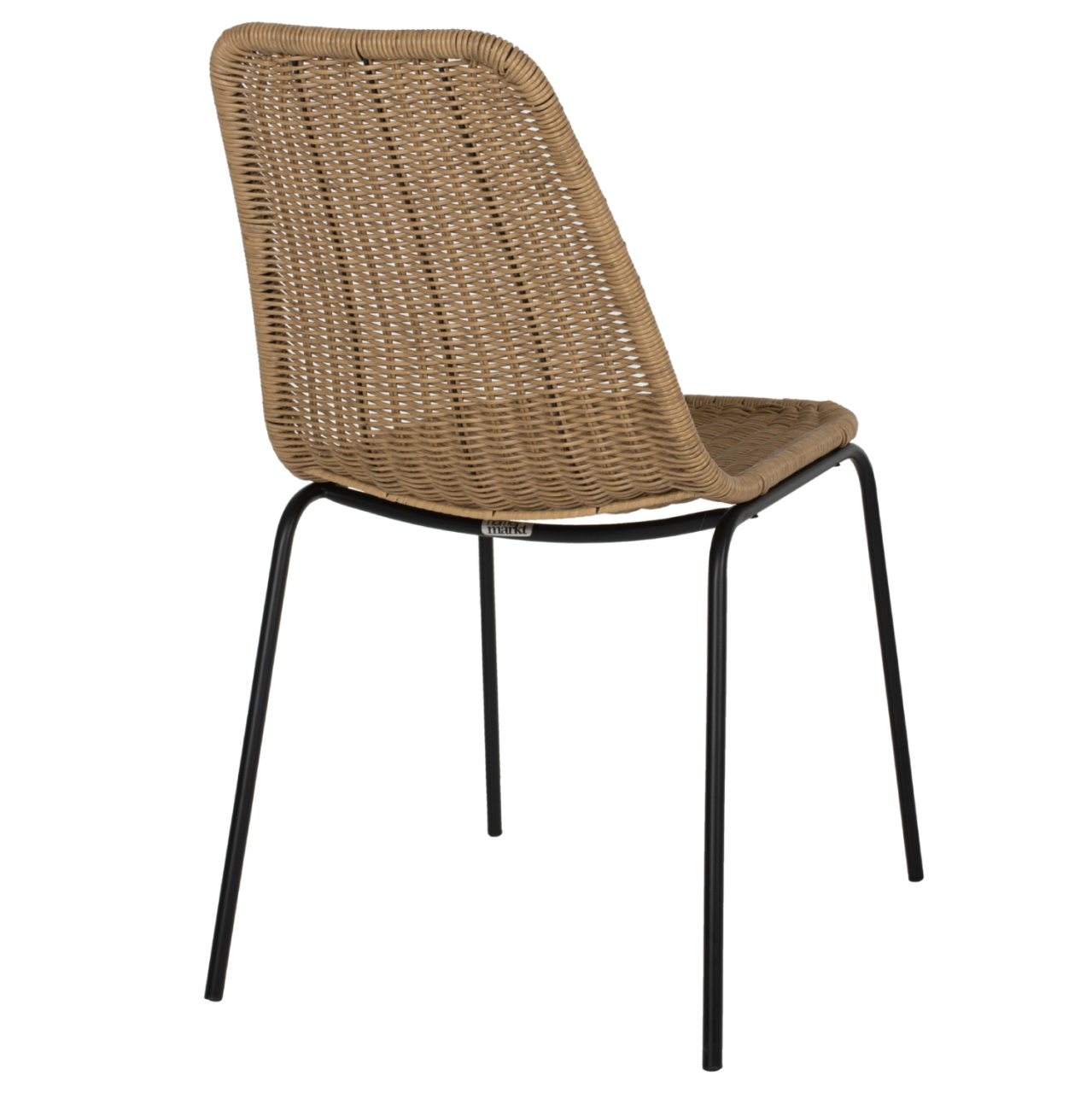 CHAIR PROFESSIONAL HM5867.01 METAL BLACK WITH RATTAN NATURAL 43.5x63x82Hcm. [5]