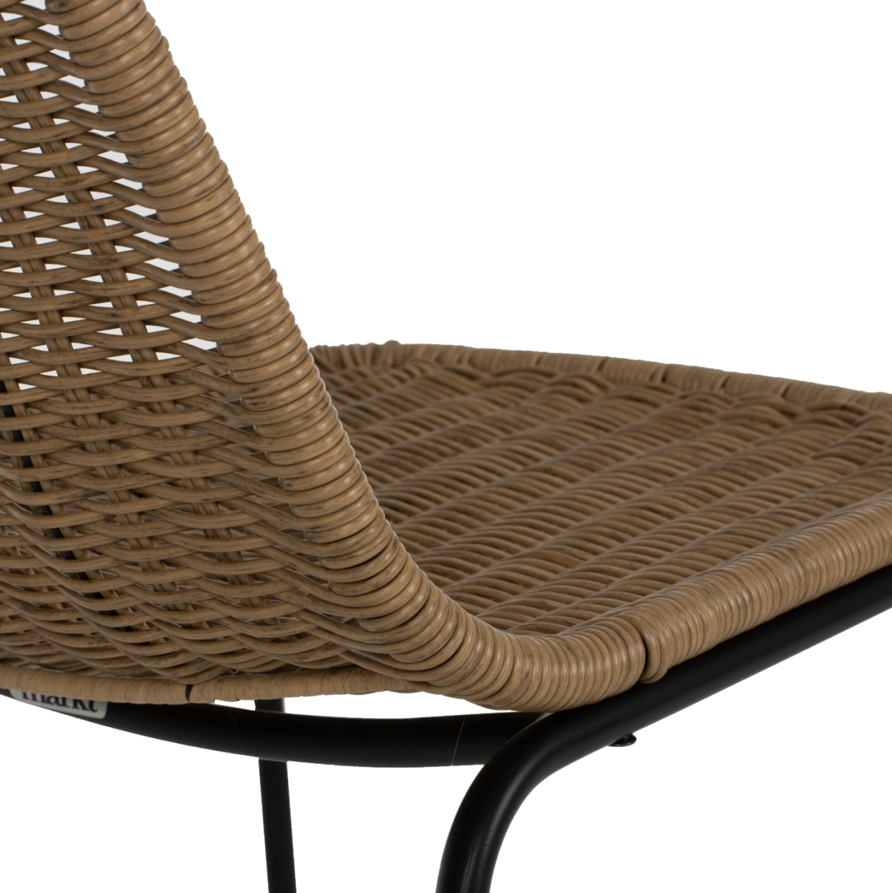 CHAIR PROFESSIONAL HM5867.01 METAL BLACK WITH RATTAN NATURAL 43.5x63x82Hcm. [8]