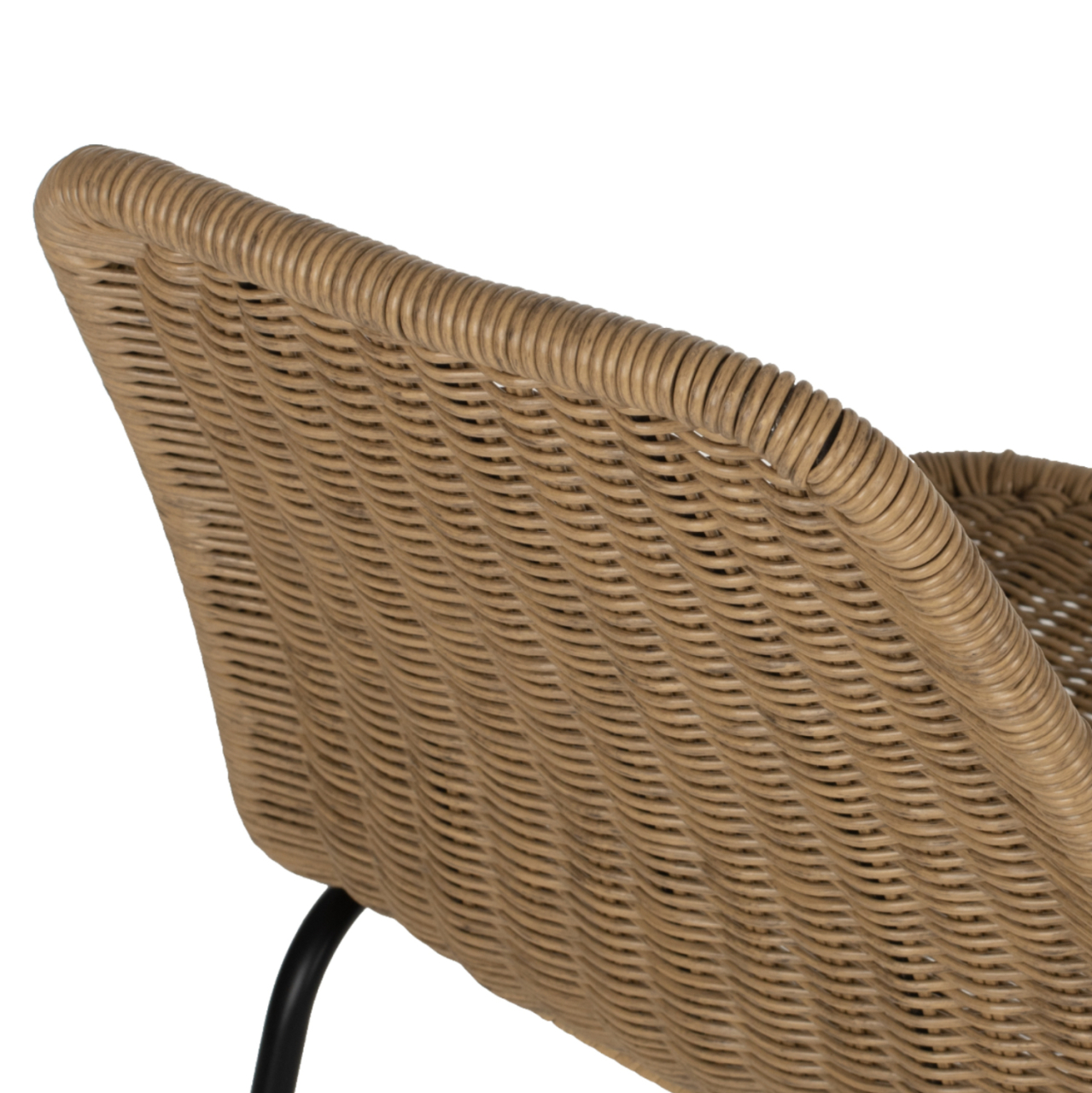 CHAIR PROFESSIONAL HM5867.01 METAL BLACK WITH RATTAN NATURAL 43.5x63x82Hcm. [7]