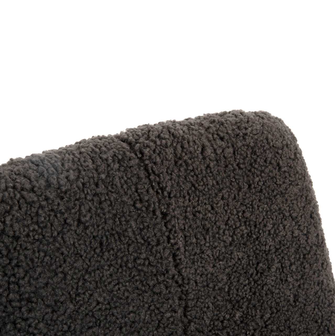 CHAIR SHELLY HM8590.01 TEDDY FABRIC IN GREY-BLACK METAL LEGS 48x64x87Hcm. [9]