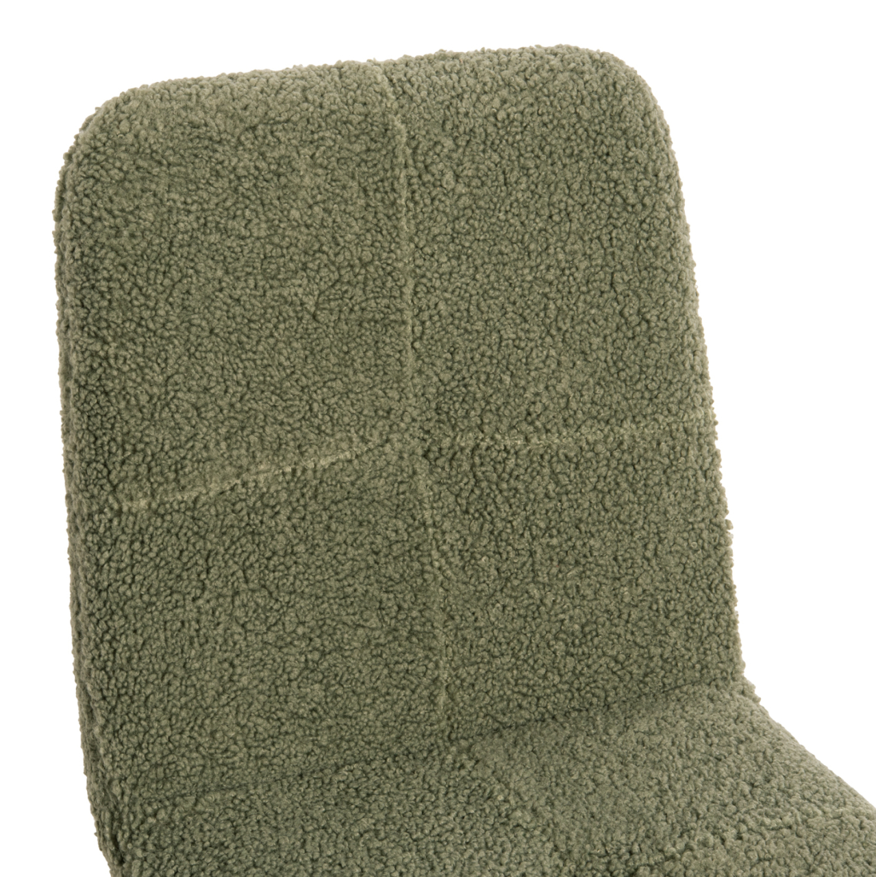 CHAIR SHELLY HM8590.03 TEDDY FABRIC IN PISTACHIO GREEN-BLACK METAL LEGS 48x64x87Hcm. [7]