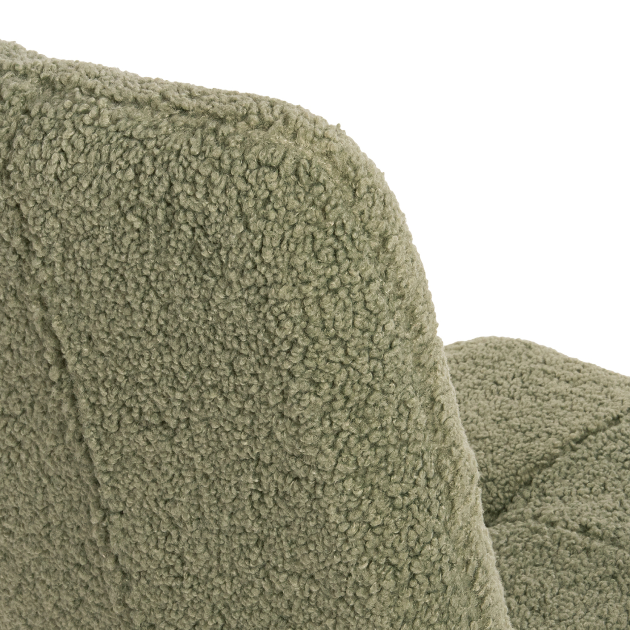 CHAIR SHELLY HM8590.03 TEDDY FABRIC IN PISTACHIO GREEN-BLACK METAL LEGS 48x64x87Hcm. [10]