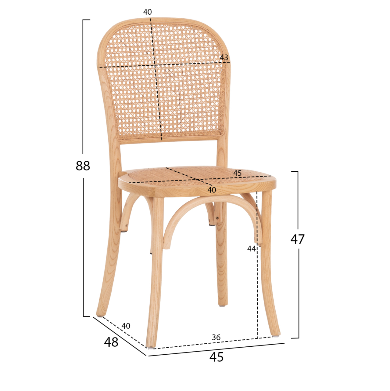 CHAIR SLOAN PROFESSIONAL BEECH WOOD PERFORATED BACKREST HM8915.21 NATURAL 45x48x88Hcm. [2]