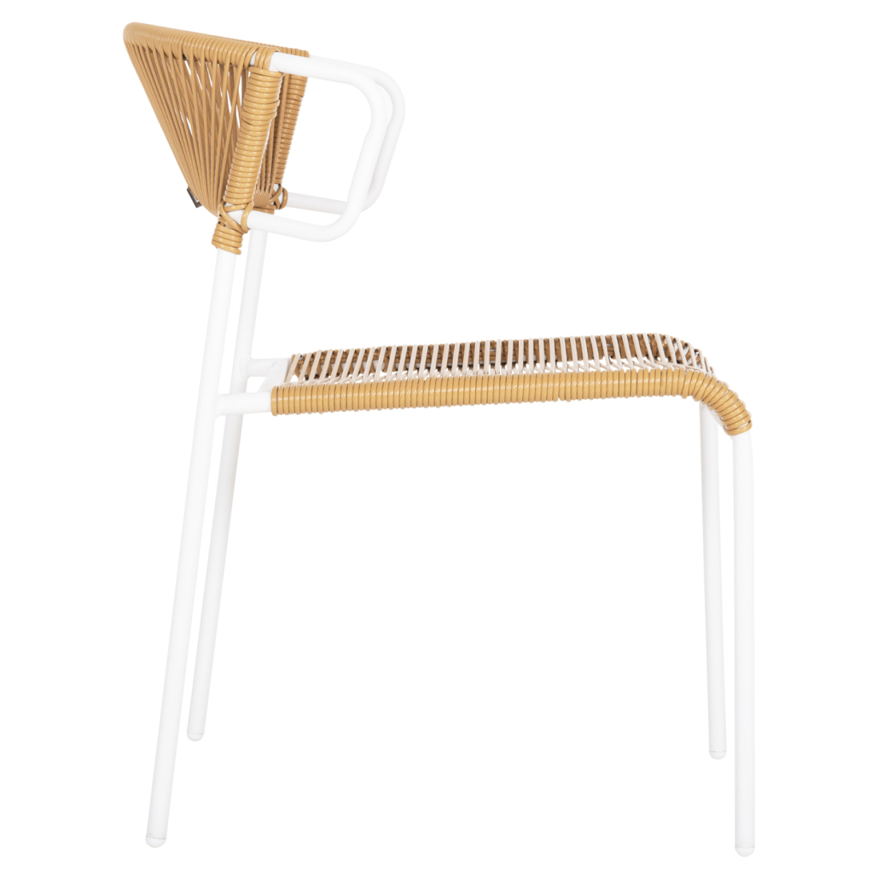 CHAIR SUKI HM6053.01 METAL IN WHITE AND SYNTHETIC RATTAN IN NATURAL COLOR 54x62x80Hcm. [4]
