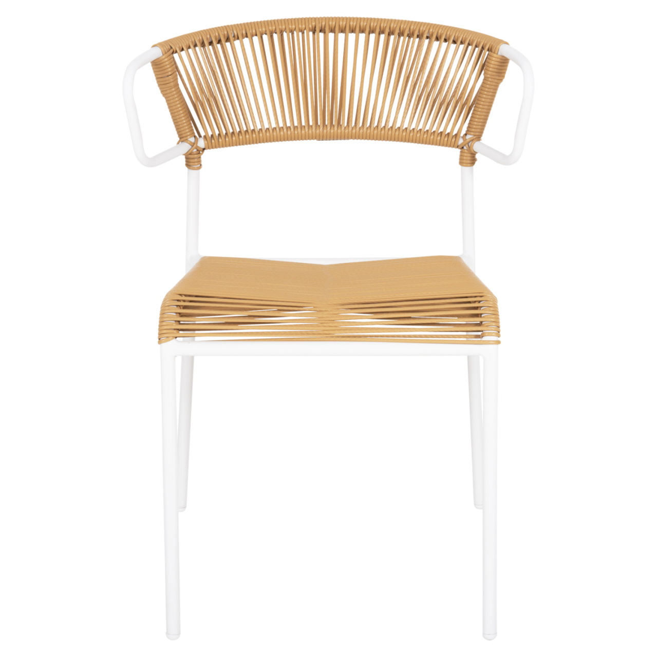 CHAIR SUKI HM6053.01 METAL IN WHITE AND SYNTHETIC RATTAN IN NATURAL COLOR 54x62x80Hcm. [3]