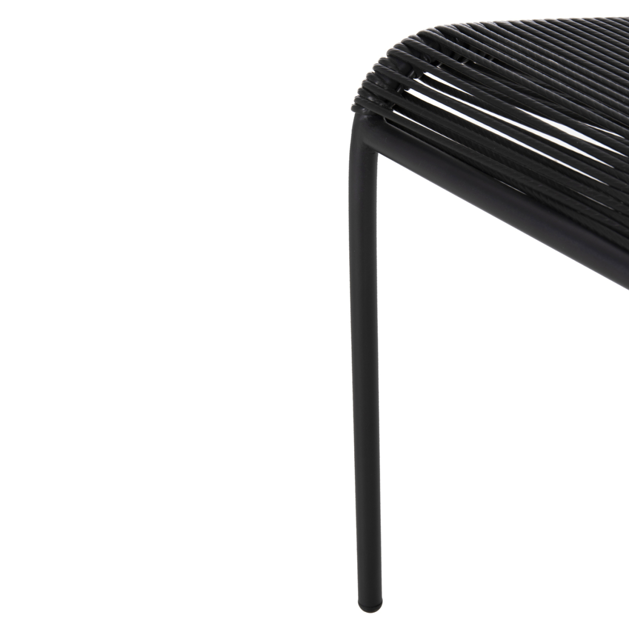 CHAIR SUKI HM6053.02 METAL AND SYNTHETIC RATTAN IN BLACK COLOR 54x62x80Hcm. [10]