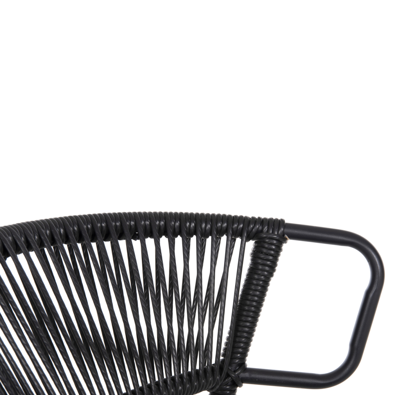 CHAIR SUKI HM6053.02 METAL AND SYNTHETIC RATTAN IN BLACK COLOR 54x62x80Hcm. [7]