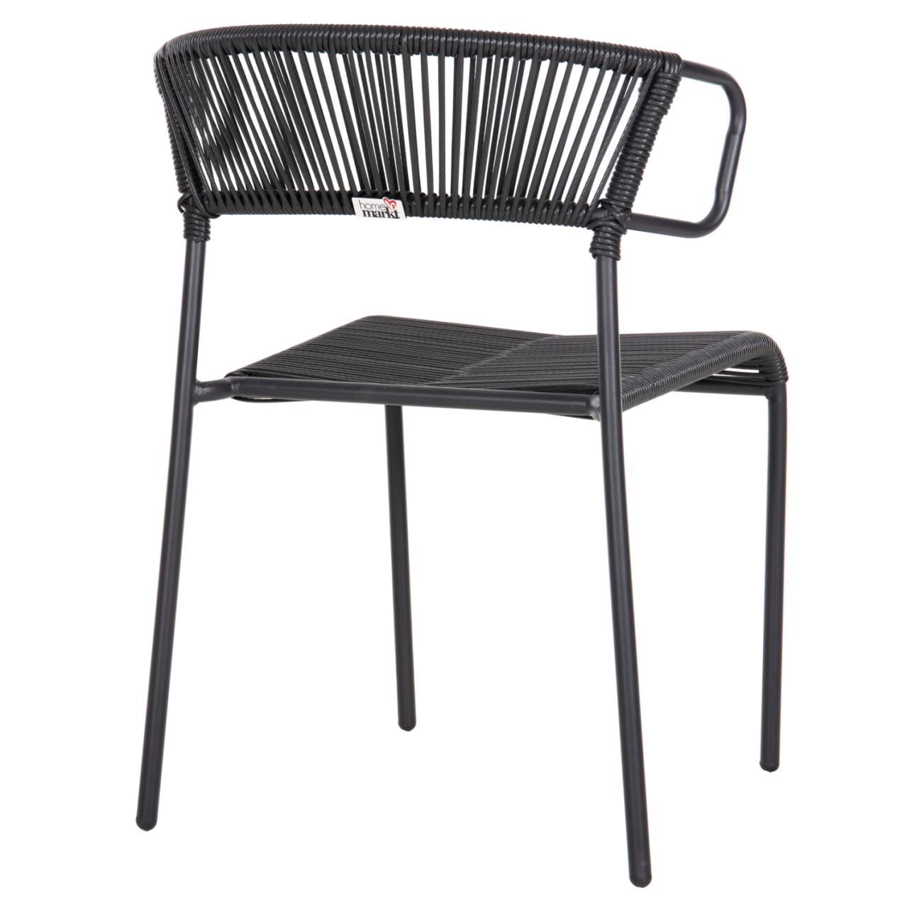 CHAIR SUKI HM6053.02 METAL AND SYNTHETIC RATTAN IN BLACK COLOR 54x62x80Hcm. [5]