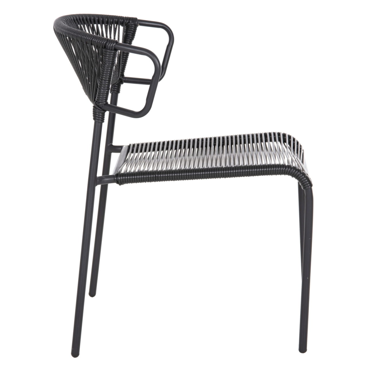 CHAIR SUKI HM6053.02 METAL AND SYNTHETIC RATTAN IN BLACK COLOR 54x62x80Hcm. [4]