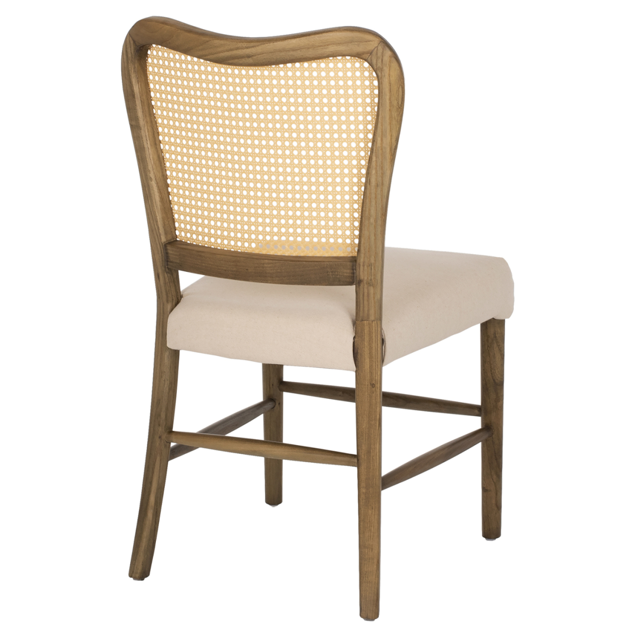 CHAIR TOON WOOD RATTAN BACK FABRIC SEAT HM9406.04 47x52x91.5Hcm. [5]