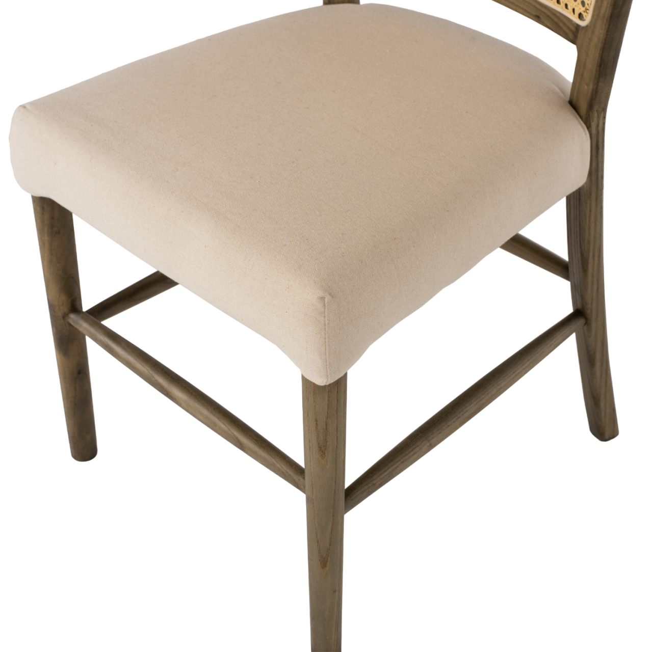 CHAIR TOON WOOD RATTAN BACK FABRIC SEAT HM9406.04 47x52x91.5Hcm. [8]