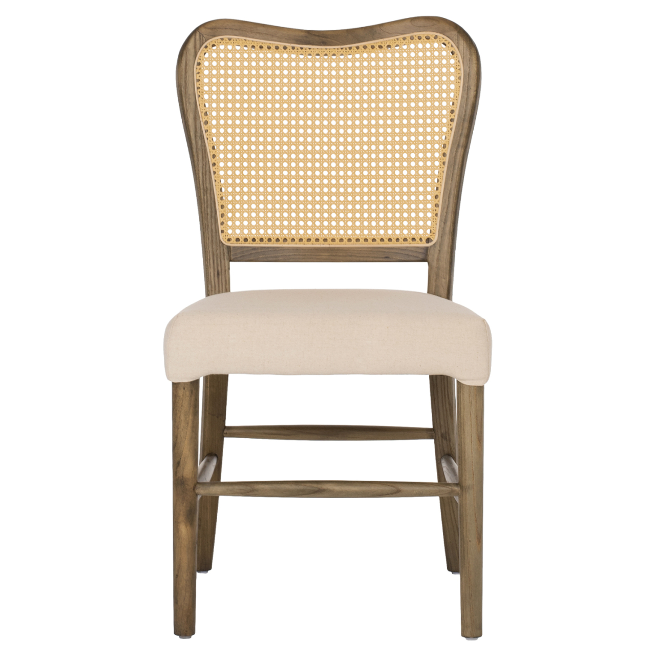 CHAIR TOON WOOD RATTAN BACK FABRIC SEAT HM9406.04 47x52x91.5Hcm. [3]