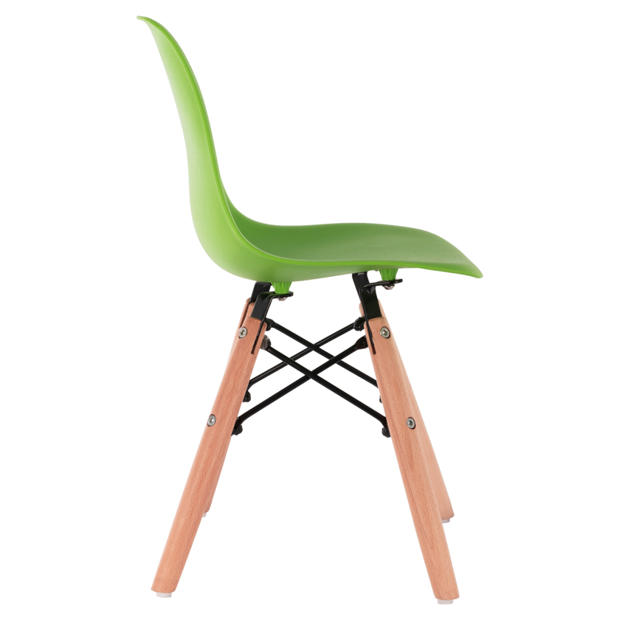 Chair Twist Kid HM8453.03 with wooden legs and green seat 30,5x33x59 cm [4]