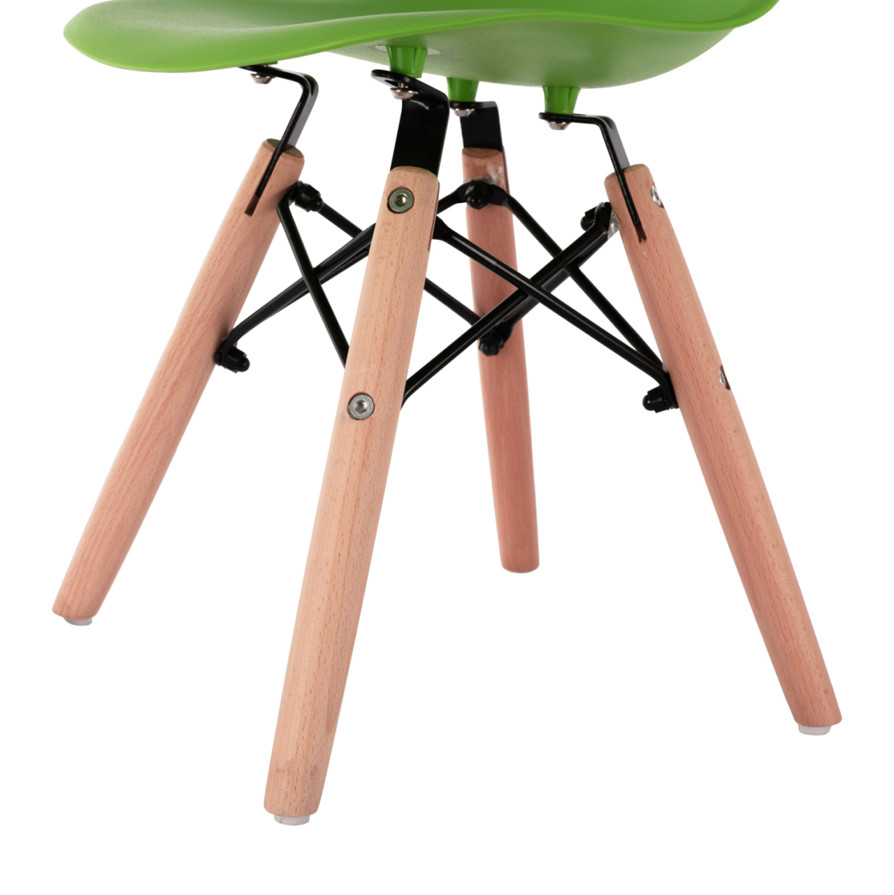 Chair Twist Kid HM8453.03 with wooden legs and green seat 30,5x33x59 cm [9]