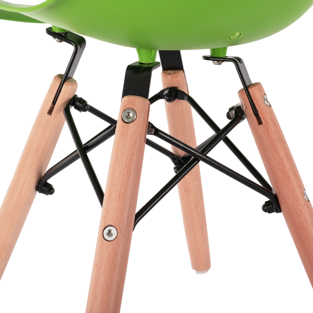 Chair Twist Kid HM8453.03 with wooden legs and green seat 30,5x33x59 cm [8]