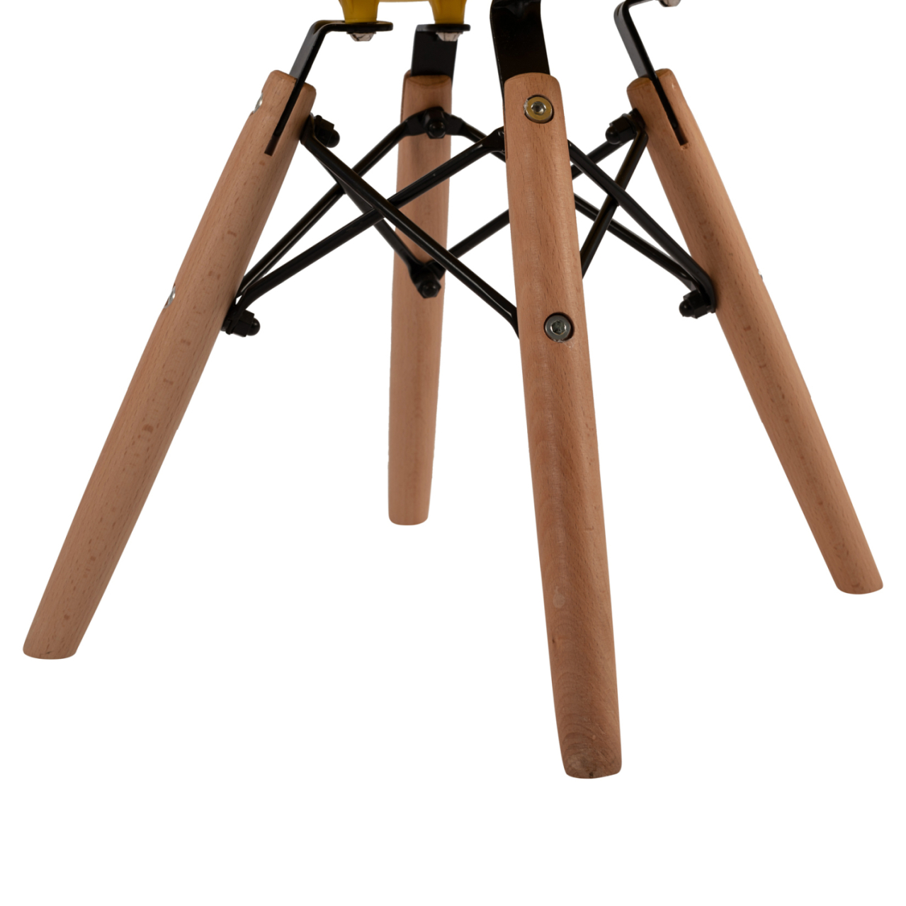 Chair Twist Kid HM8453.04 with wooden legs and seat Yellow PP 30,5x33x59 cm [8]