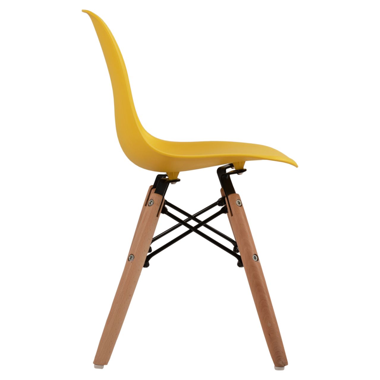 Chair Twist Kid HM8453.04 with wooden legs and seat Yellow PP 30,5x33x59 cm [4]