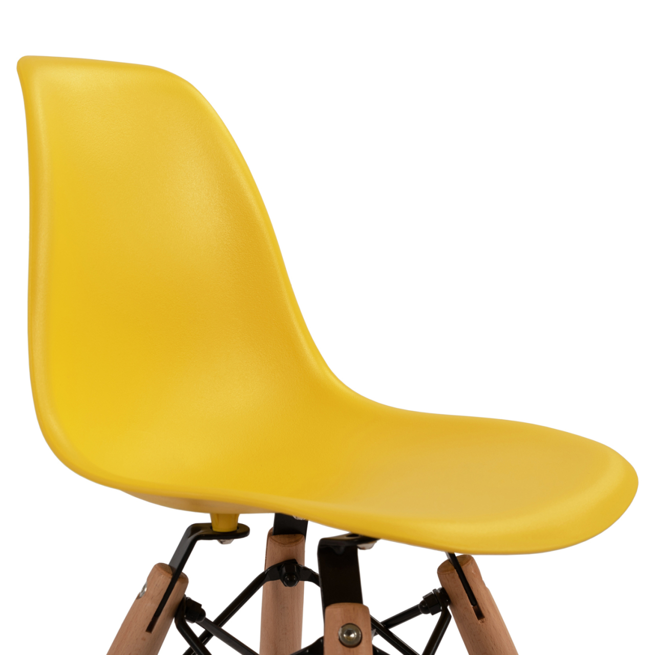 Chair Twist Kid HM8453.04 with wooden legs and seat Yellow PP 30,5x33x59 cm [7]