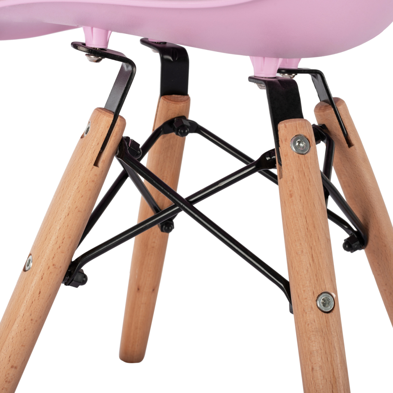 Chair Twist Kid HM8453.05 with wooden legs and seat Pink PP 30,5x33x59 cm [6]