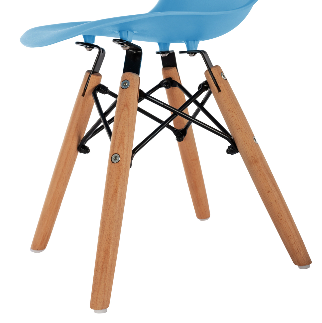 Chair Twist Kid HM8453.08 with wooden legs and seat Blue PP 30,5x33x59 cm [7]