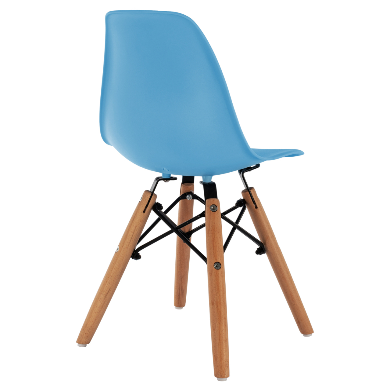 Chair Twist Kid HM8453.08 with wooden legs and seat Blue PP 30,5x33x59 cm [5]