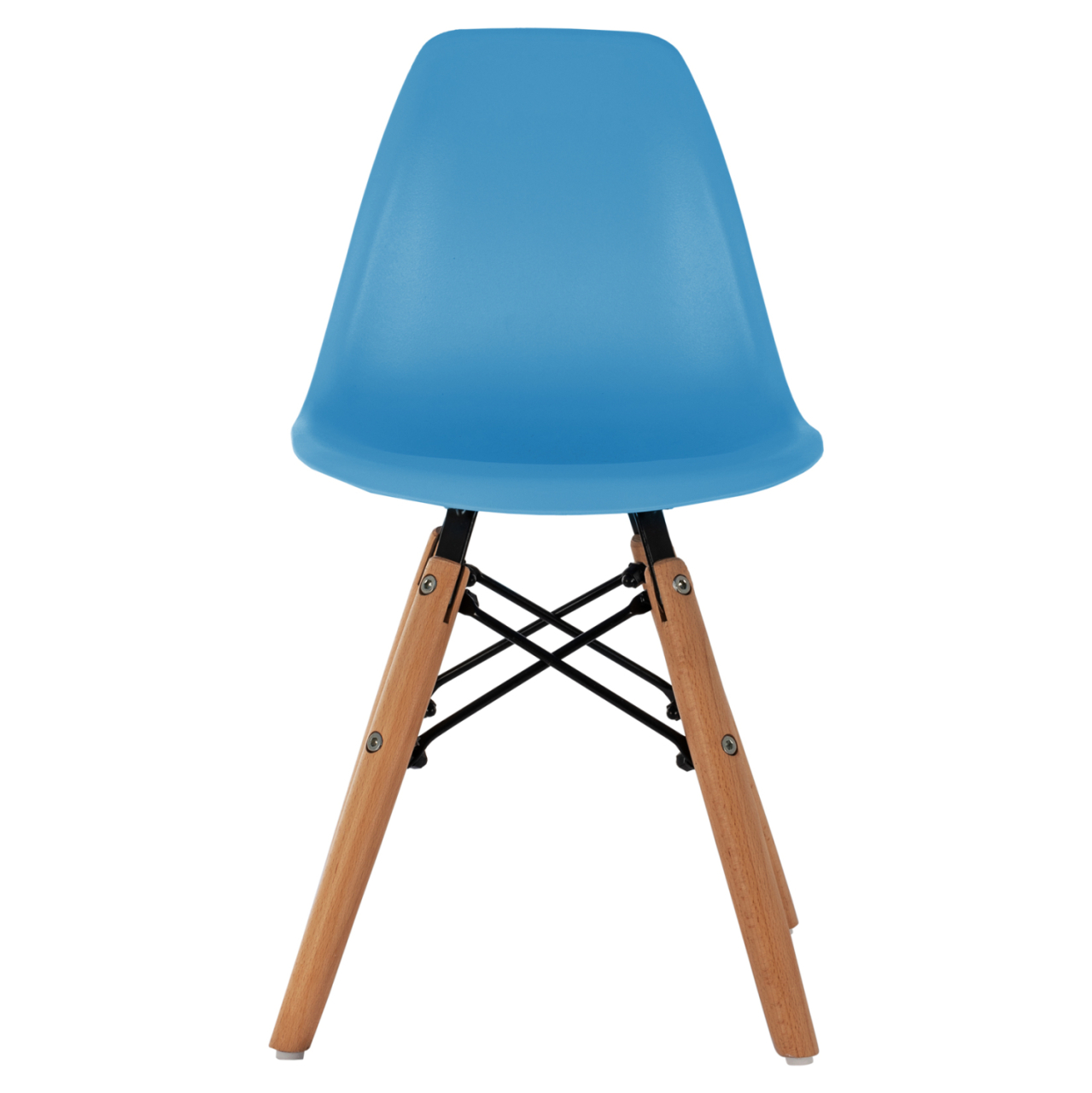Chair Twist Kid HM8453.08 with wooden legs and seat Blue PP 30,5x33x59 cm [3]