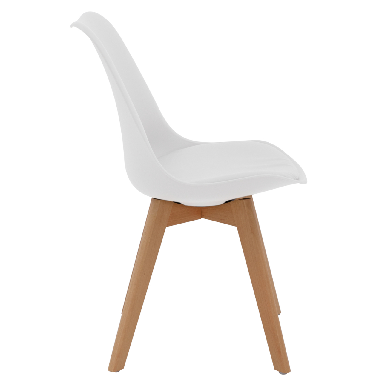 Chair Vegas HM0033.01-wooden legs-white seat-47x56,6x82Υ cm [4]