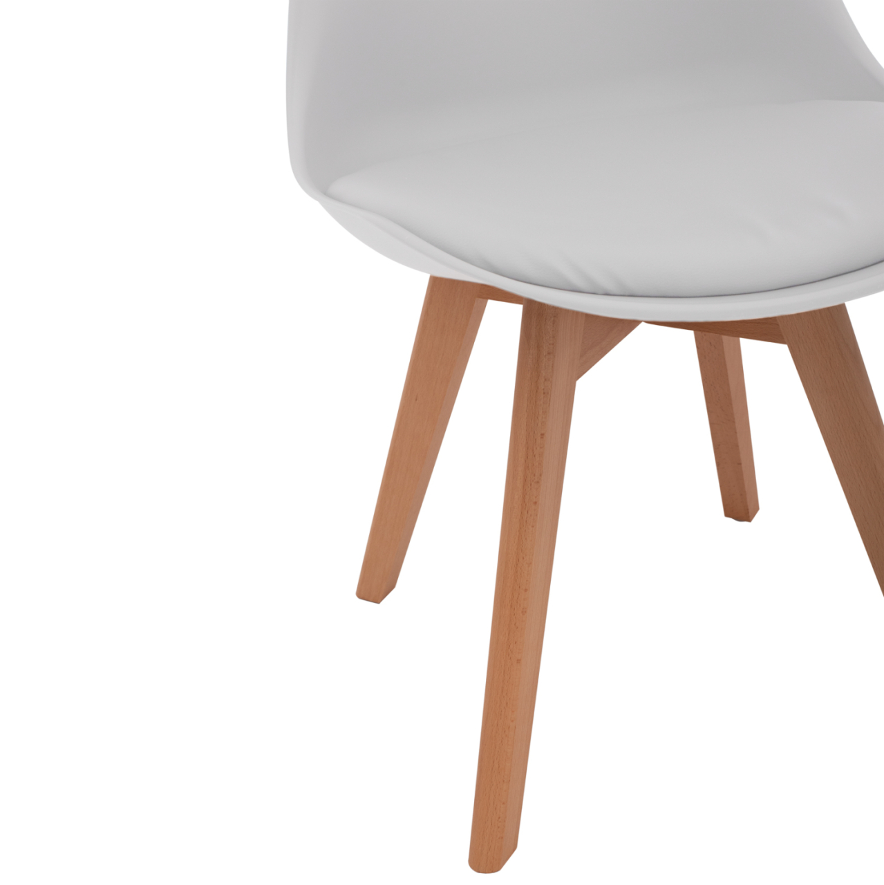 Chair Vegas HM0033.01-wooden legs-white seat-47x56,6x82Υ cm [8]