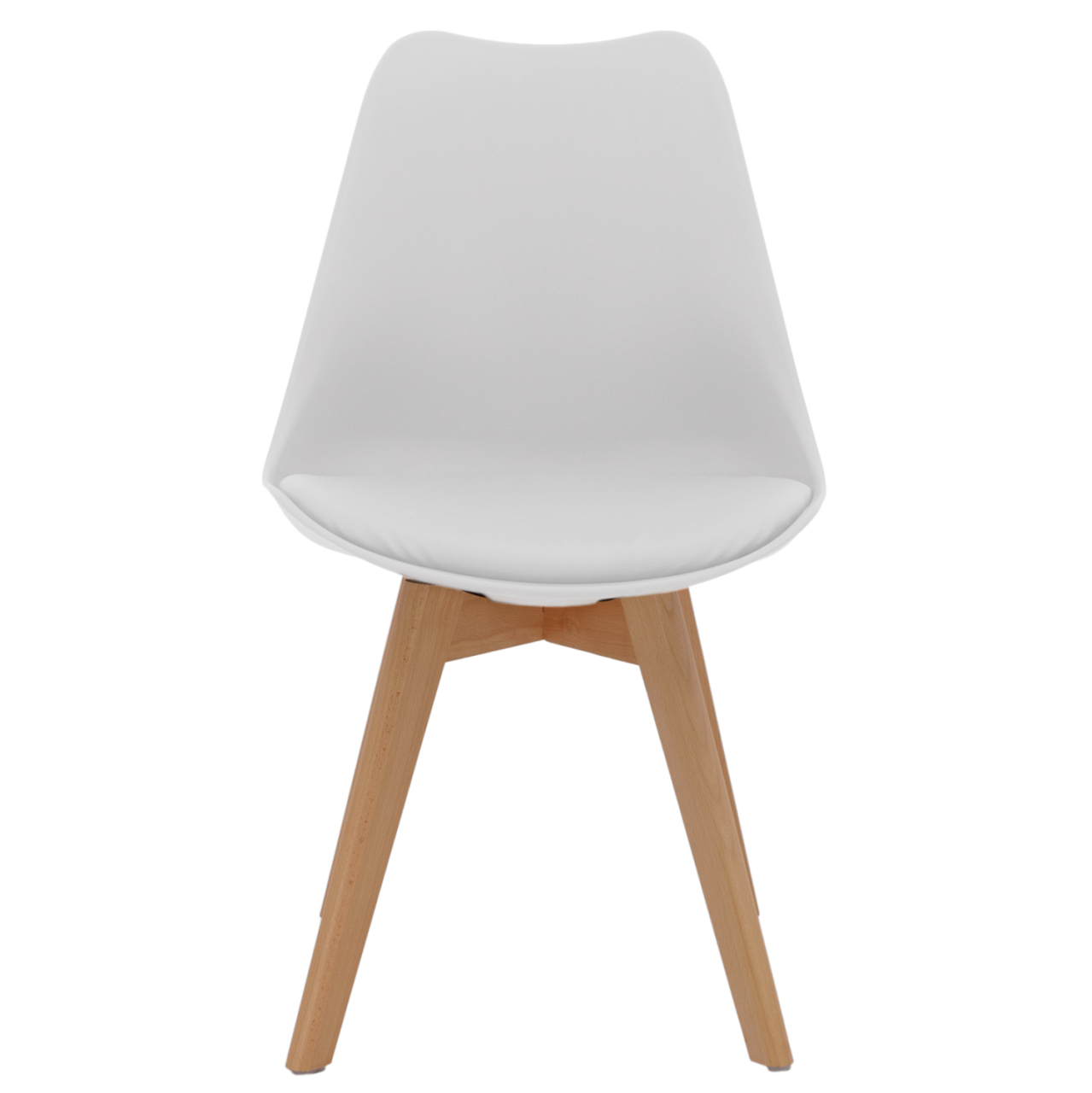 Chair Vegas HM0033.01-wooden legs-white seat-47x56,6x82Υ cm [3]