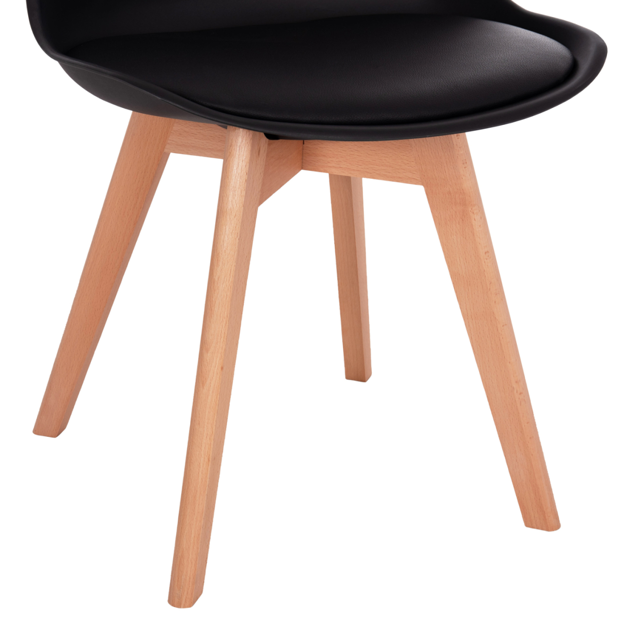 Chair Vegas HM0033.02 wooden legs-black seat 48x49x81Η cm [9]