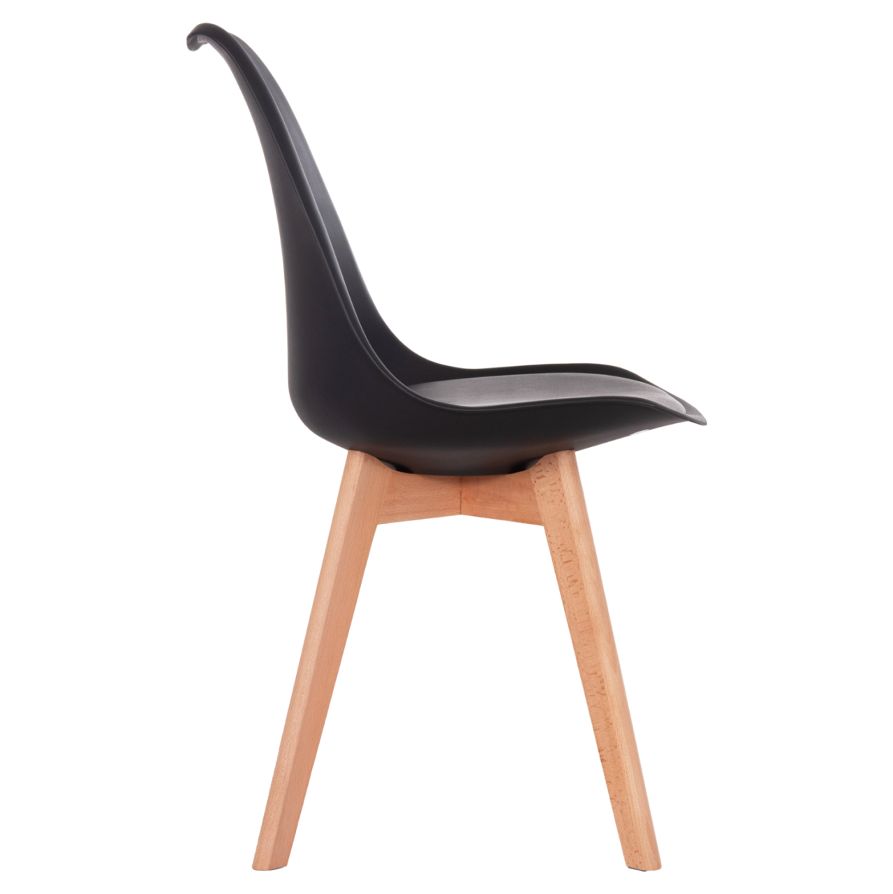 Chair Vegas HM0033.02 wooden legs-black seat 48x49x81Η cm [4]