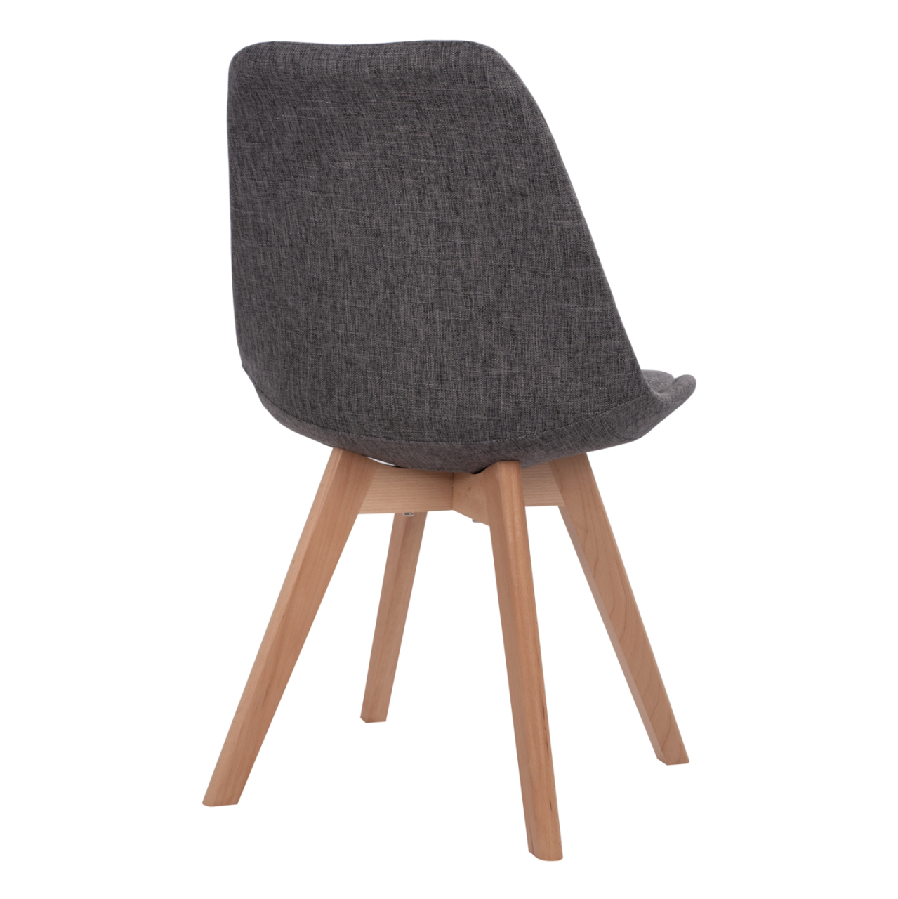 Chair Vegas with wooden legs and fabric Grey HM0033.50 48x55x82 cm [5]