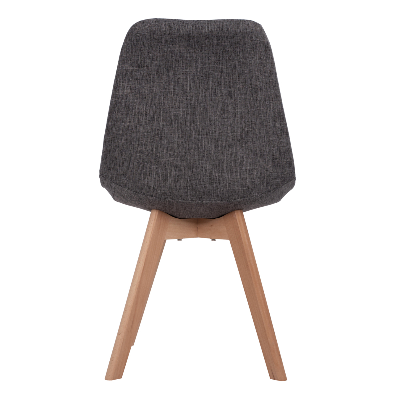 Chair Vegas with wooden legs and fabric Grey HM0033.50 48x55x82 cm [6]