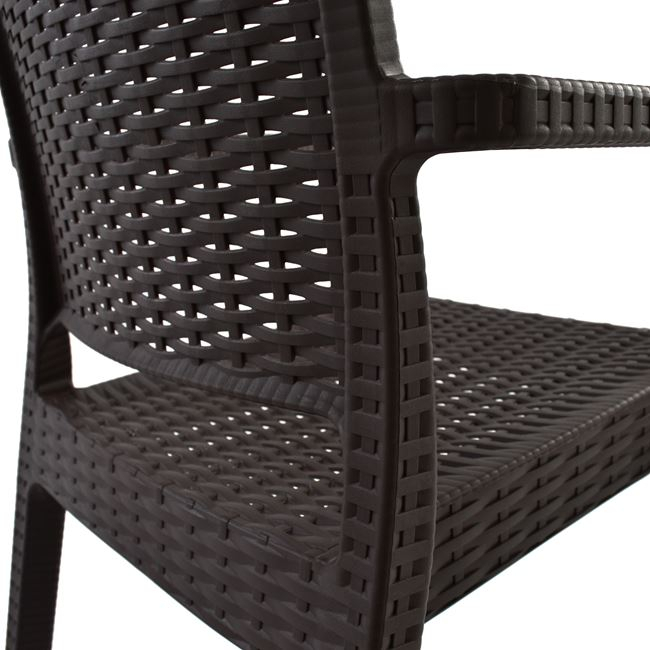 Chair with arms Polypropylene Dark Brown HM5134.02 57x55,5x89 cm [8]