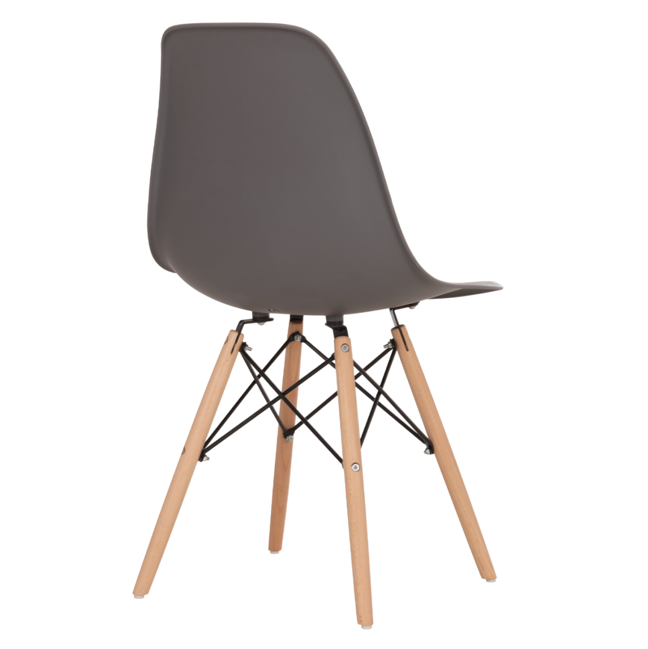 Chair with wooden legs and seat Twist PP Grey HM8460.10 46x50x82 cm [5]
