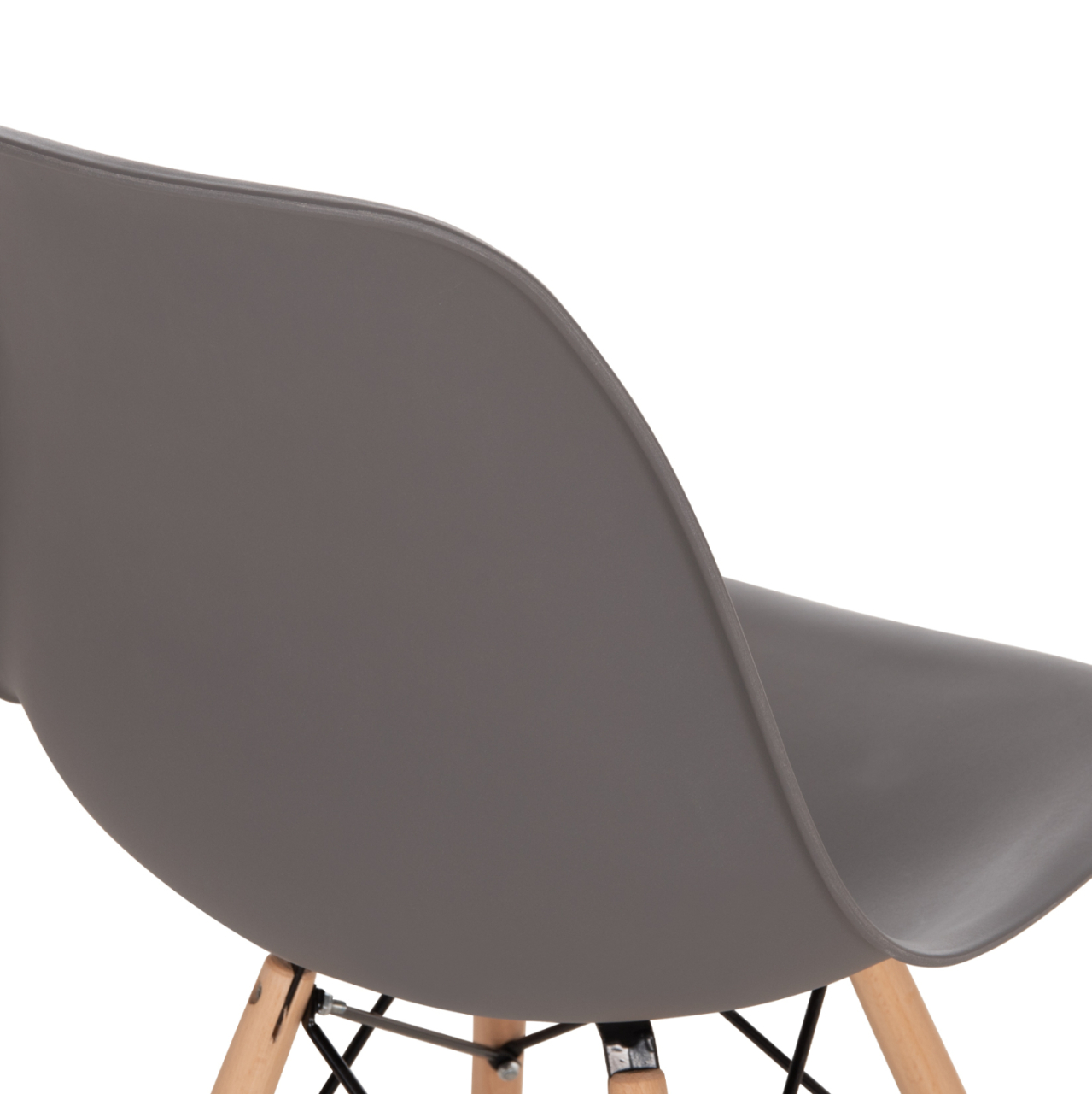 Chair with wooden legs and seat Twist PP Grey HM8460.10 46x50x82 cm [10]