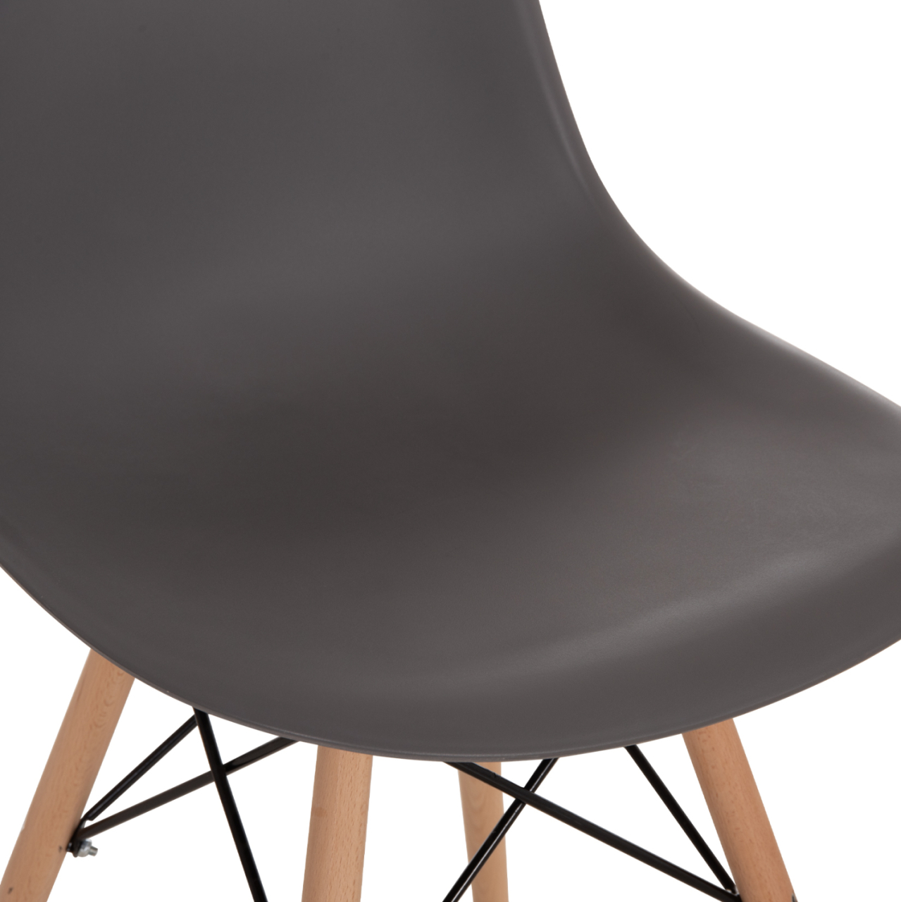 Chair with wooden legs and seat Twist PP Grey HM8460.10 46x50x82 cm [8]