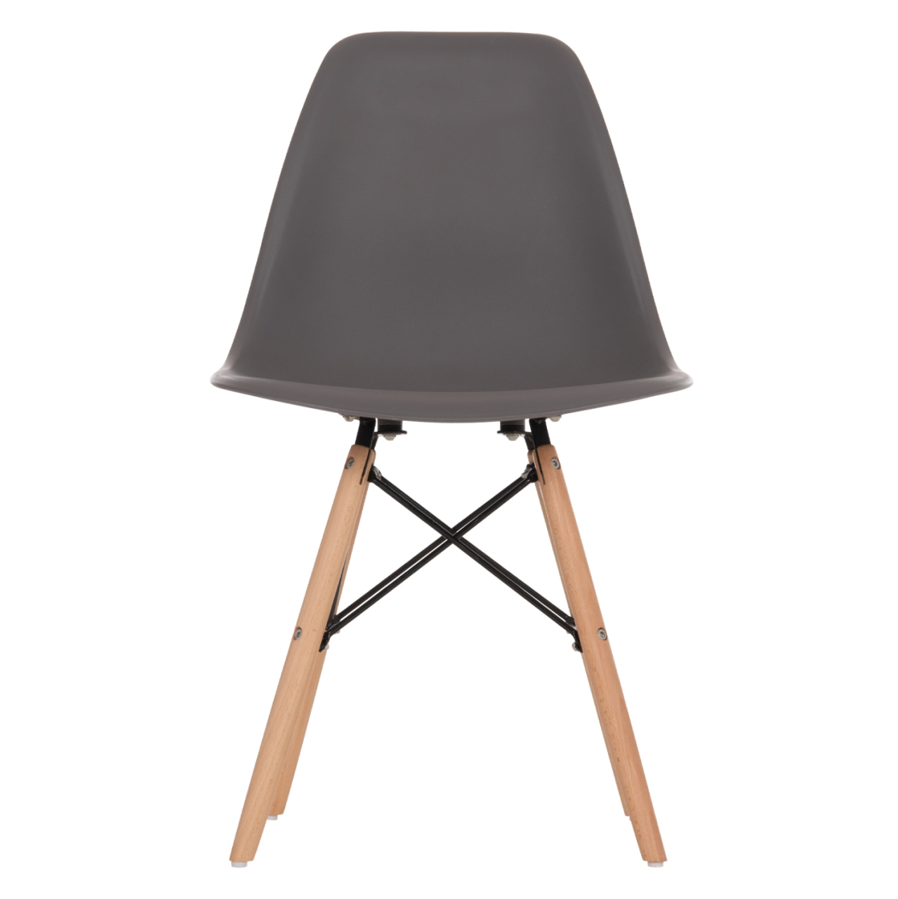 Chair with wooden legs and seat Twist PP Grey HM8460.10 46x50x82 cm [3]