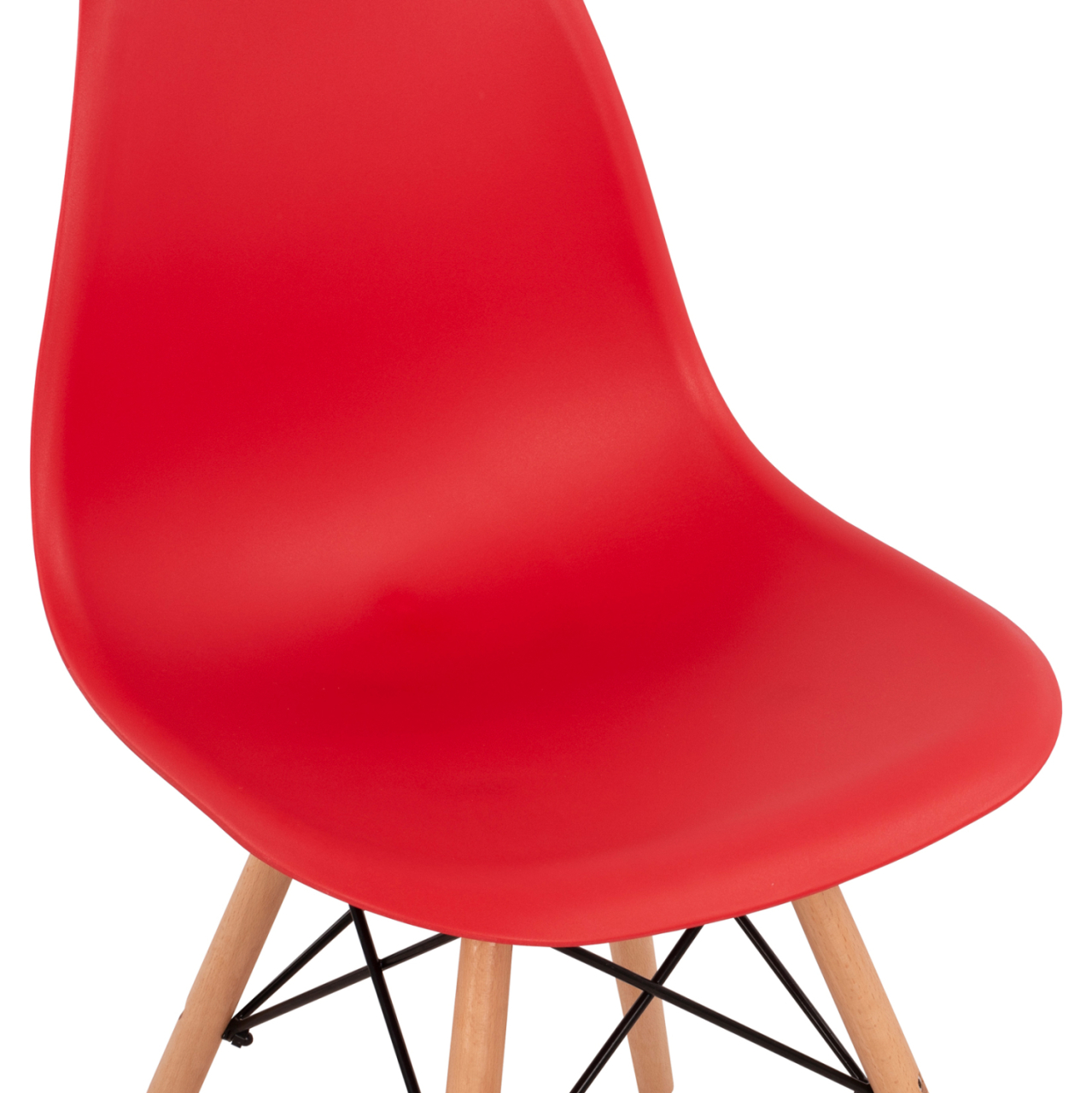 Chair with wooden legs and seat Twist PP Red HM8460.04 46x50x82 cm [7]