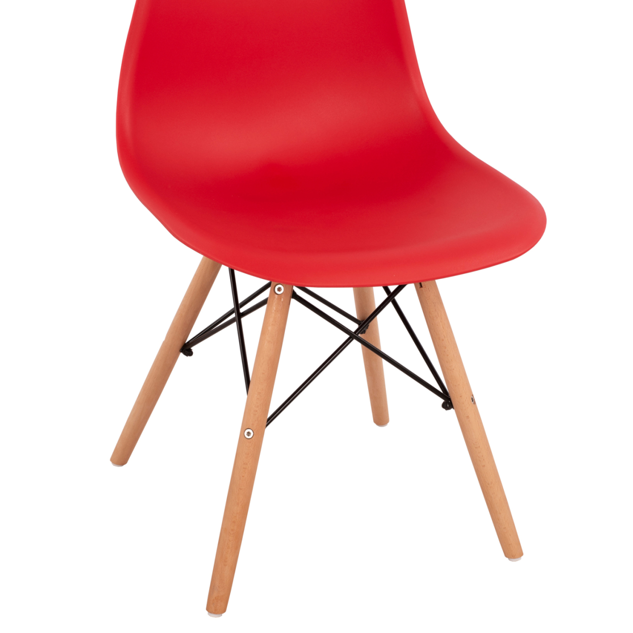 Chair with wooden legs and seat Twist PP Red HM8460.04 46x50x82 cm [9]