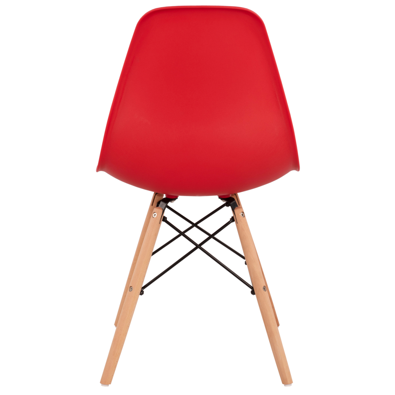 Chair with wooden legs and seat Twist PP Red HM8460.04 46x50x82 cm [6]