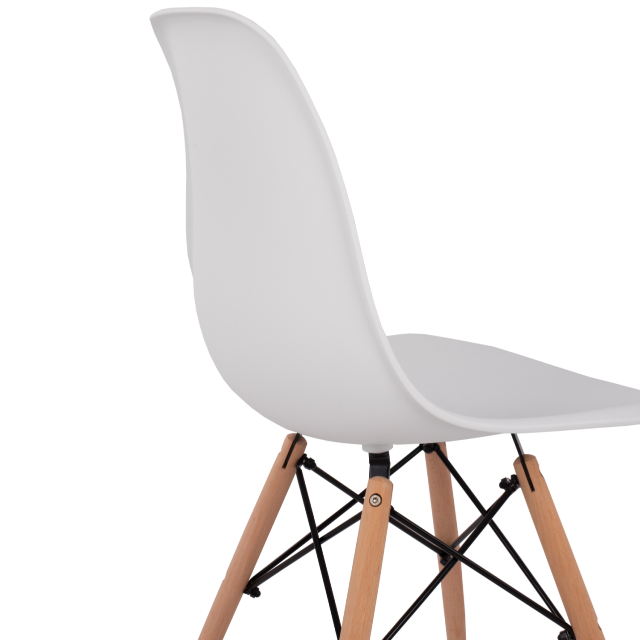 Chair with wooden legs and seat Twistn PP White HM8460.01 46x50x82 cm [7]