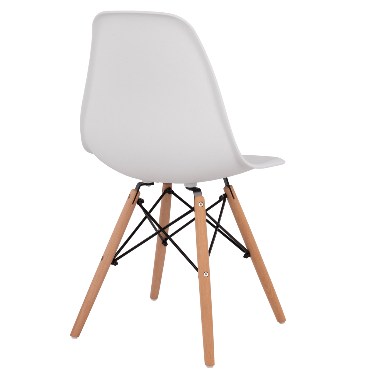 Chair with wooden legs and seat Twistn PP White HM8460.01 46x50x82 cm [5]