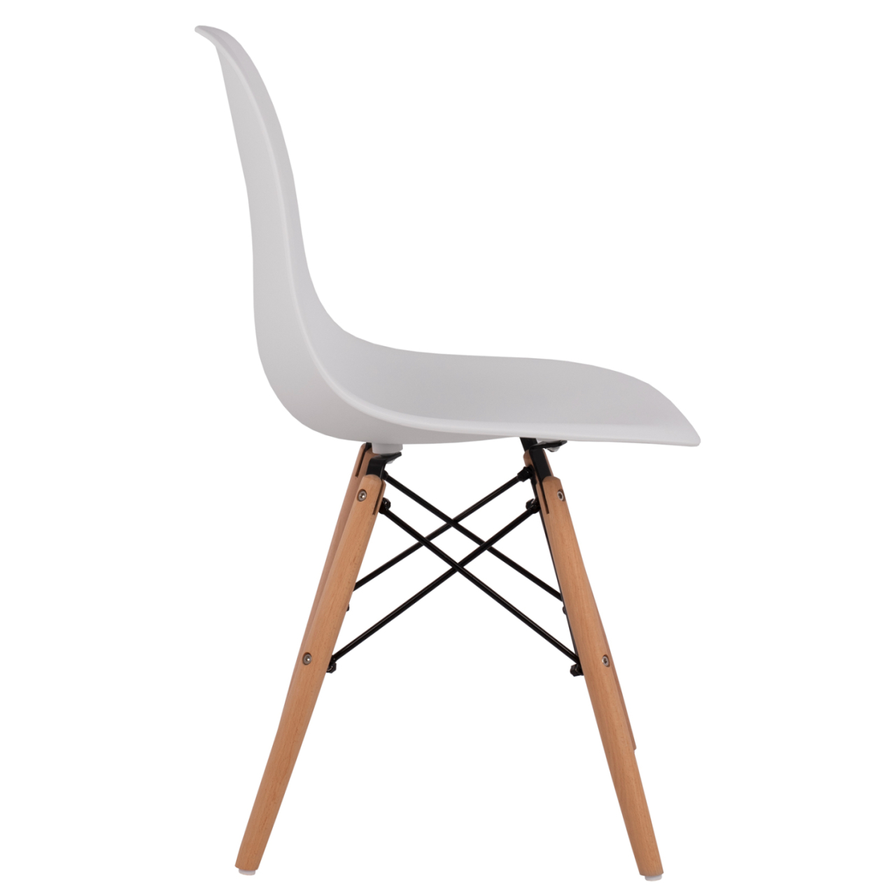 Chair with wooden legs and seat Twistn PP White HM8460.01 46x50x82 cm [4]