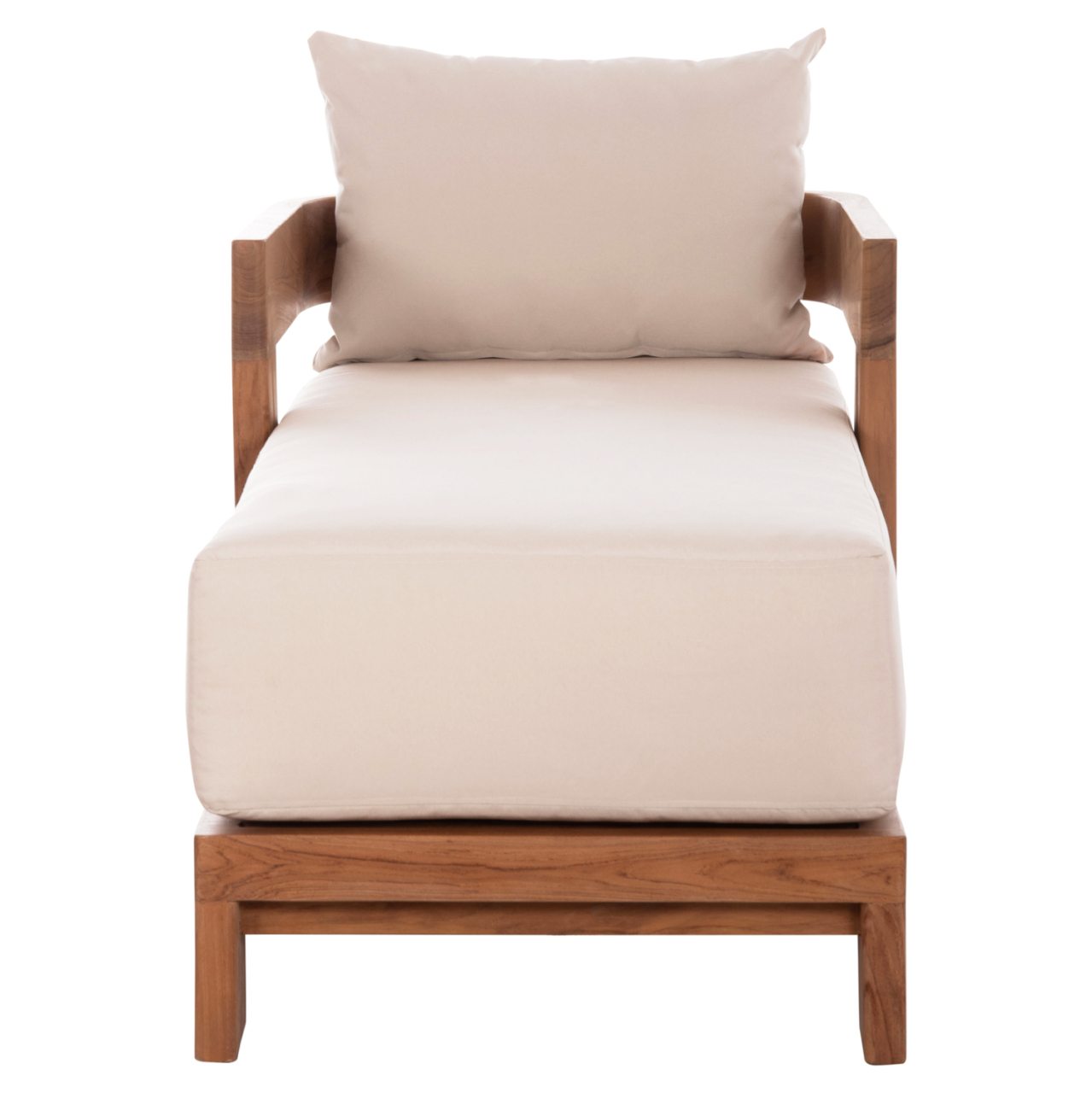 CHAISE LOUNGE WITH CUSHIONS SERIES KIOTO HM6385 TEAK WOOD IN NATURAL 165x70x64Hcm. [3]