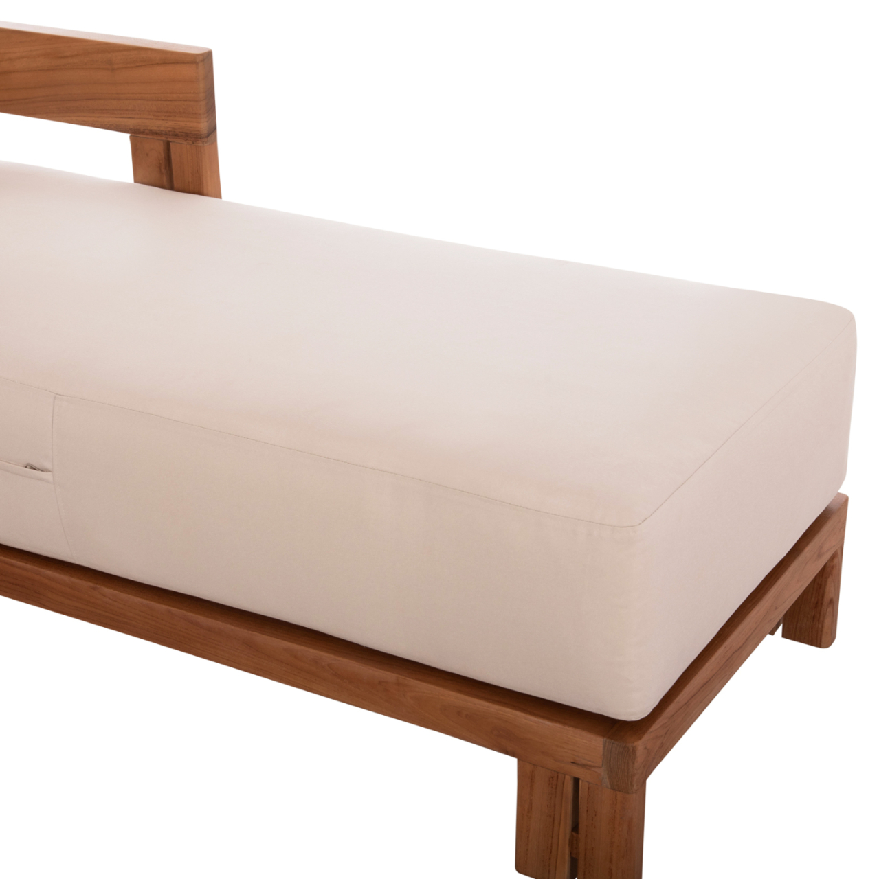 CHAISE LOUNGE WITH CUSHIONS SERIES KIOTO HM6385 TEAK WOOD IN NATURAL 165x70x64Hcm. [8]