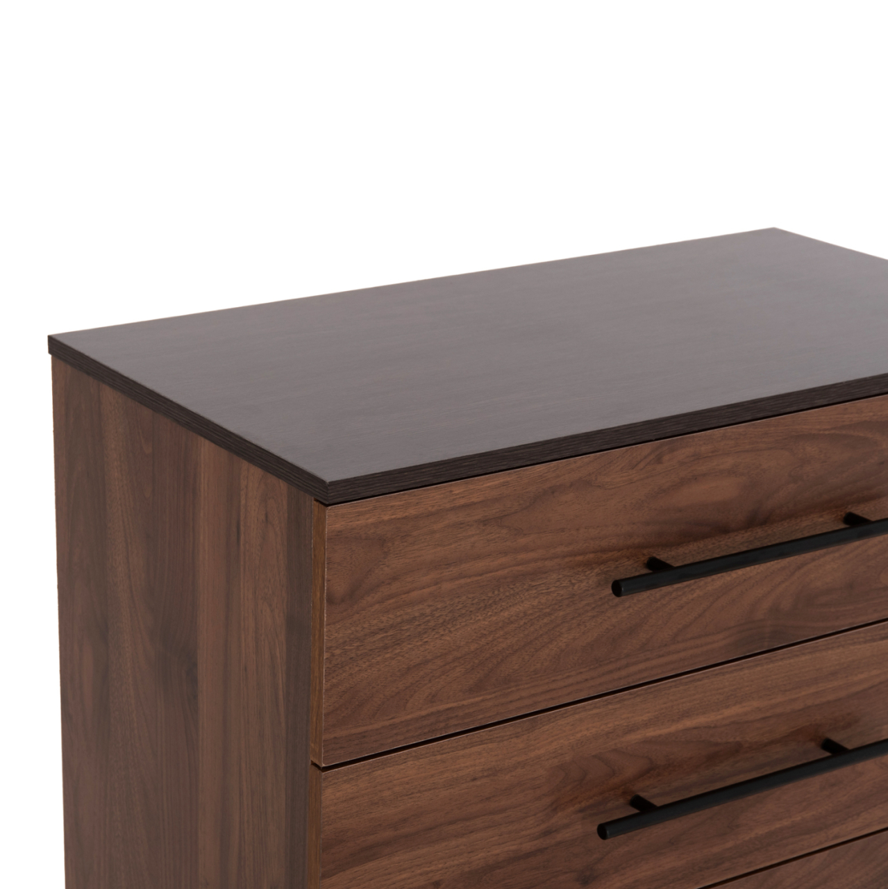 CHEST OF (4) DRAWERS CARYS HM745.11 MELAMINE IN WALNUT/WENGE 75.5x40x83Hcm. [6]