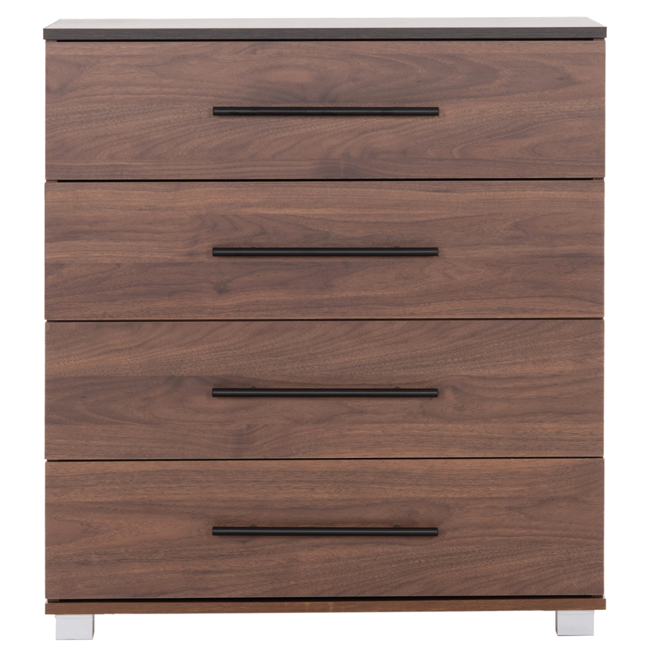 CHEST OF (4) DRAWERS CARYS HM745.11 MELAMINE IN WALNUT/WENGE 75.5x40x83Hcm. [3]